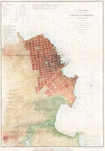 1853 map of the City of San Francisco and its Vicinity by the U. S. Coast Survey