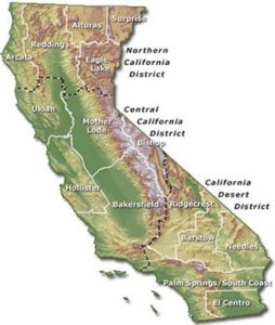 BLM-California contains 15 field offices: Alturas, Arcata, Bakersfield, Barstow, Bishop, Eagle Lake, El Centro, Mother Lode, Hollister, Needles, Palm Springs, Redding, Ridgecrest, Ukiah, and Surprise.