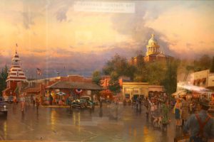 Painting of the Placer County Courthouse by Thomas Kinkade.
