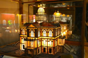 Glass model of the Placer County Courthouse.