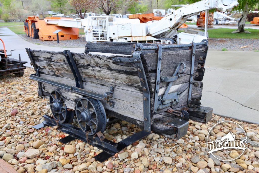 Wooden Rail Cart at the Western Mining & Railway Museum Outdoor Mining Display