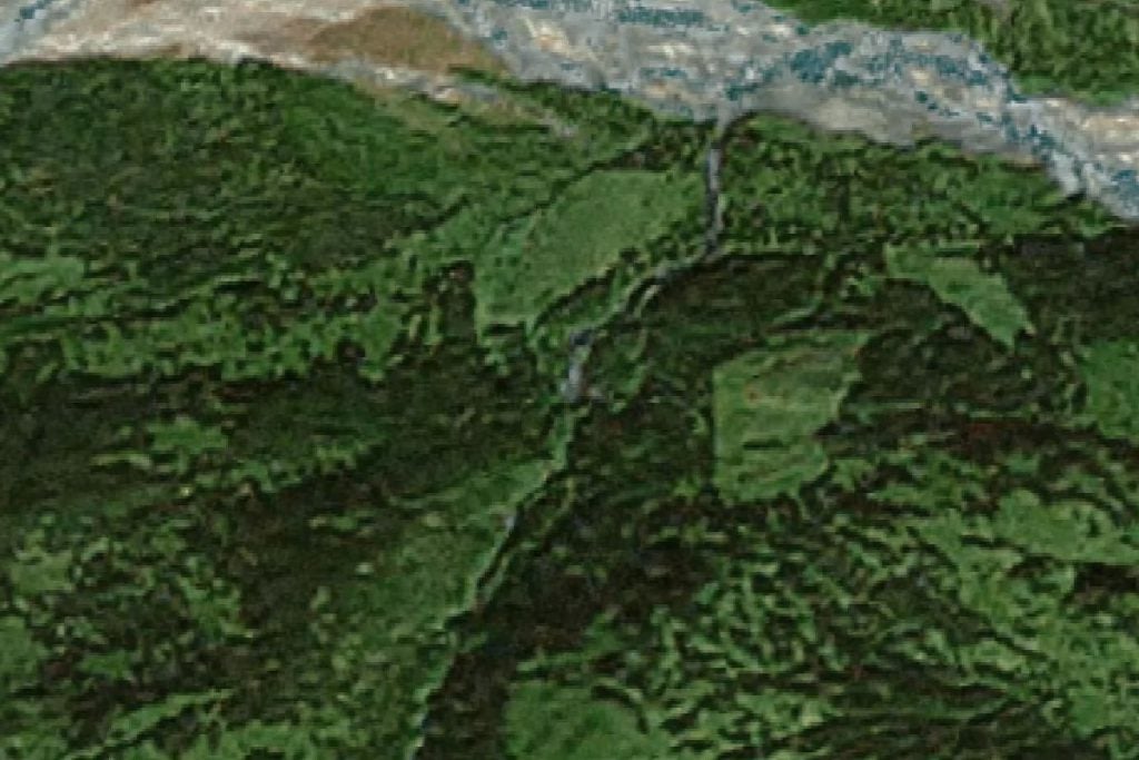 Satellite map view of the Big Nugget Mine in Haines, Alaska.