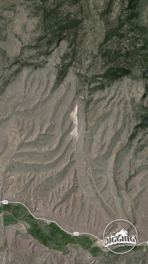 Satellite map view of the High Bar Mine in Baker County, Oregon mined by the Hoffman crew over Season 7 of the Gold Rush reality TV series from Discovery Channel.