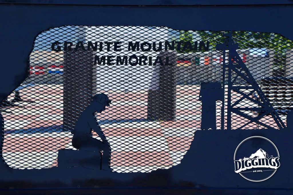 Granite Mountain Memorial wall decoration.