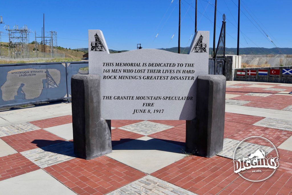 Plaque commemorating the 168 men lost in the Granite Mountain-Spectator Fire, hard rock mining's greatest disaster commemorated at the Granite Mountain Memorial