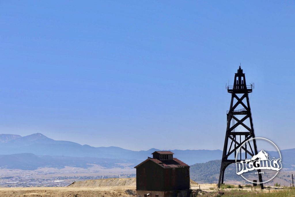 Headframe and hoist house visible from the Granite Mountain Memorial