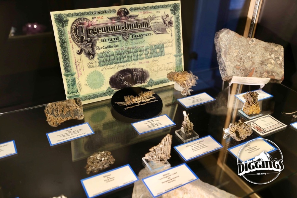 Silver specimens at the Colorado School of Mines Geology Museum
