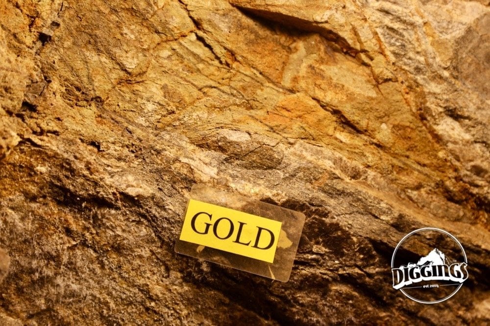 Gold vein at the Argo Gold Mine & Mill, Idaho Springs, Colorado