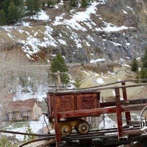 Lonely Ore Cart in Central City, Colorado