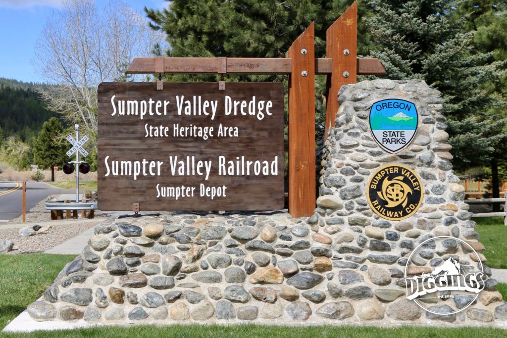 Entrance to the Sumpter Valley Dredge State Heritage Area
