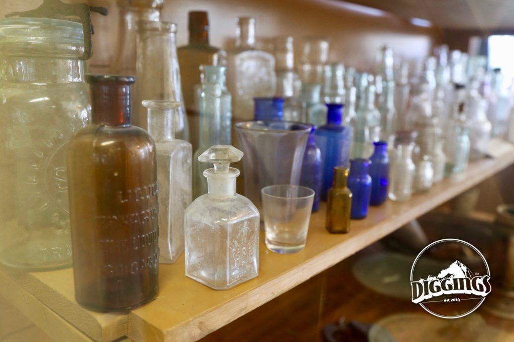Assorted bottles collected from Sumpter at the Sumpter Museum And Public Library