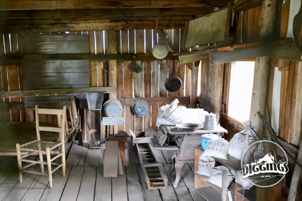Inside the Miner's Cabin at the Kerbyville Historical Museum